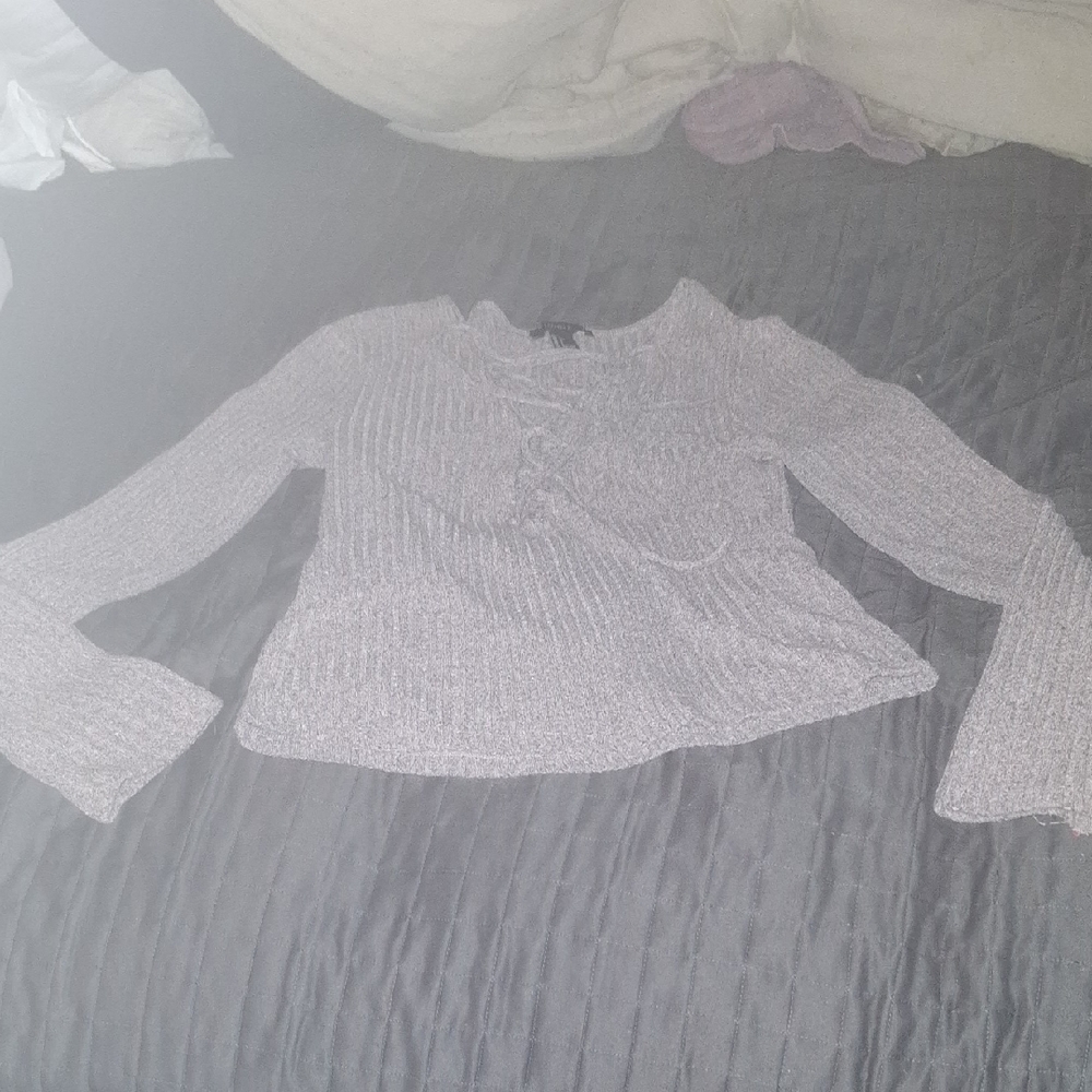 Forever 21 Heather Gray Knit Top